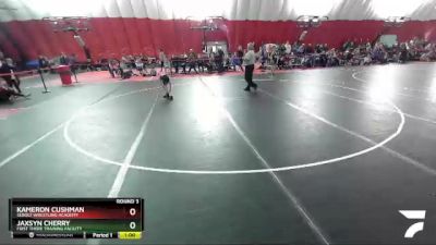 58 lbs Round 3 - Kameron Cushman, Sebolt Wrestling Academy vs Jaxsyn Cherry, First There Training Facility