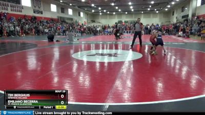 75 lbs Round 2 - Emiliano Becerra, St. Francis Gladiators vs Tim Berghuis, Wabasha Kellogg