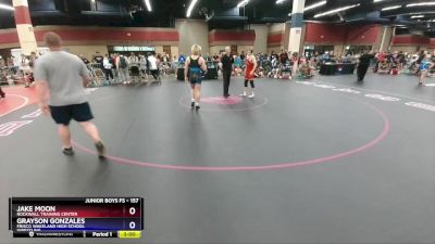 157 lbs Champ. Round 2 - Jake Moon, Rockwall Training Center vs Grayson Gonzales, Frisco Wakeland High School Wrestling