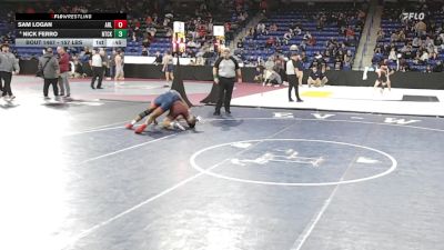 157 lbs Round Of 32 - Sam Logan, Arlington vs Nick Ferro, Natick