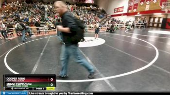 138 lbs Quarterfinal - Cooper Reno, Cody Middle School vs Edgar Fernandez, Worland Middle School