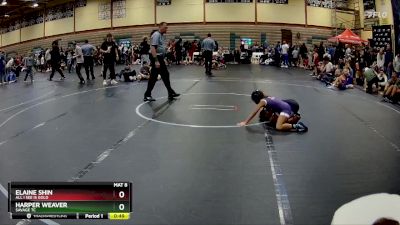 60-65 lbs Quarterfinal - Elaine Shin, All I See Is Gold vs Harper Weaver, Savage TC