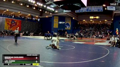 132 lbs Champ. Round 1 - Brendan Sholders, Westfield vs Leo Marini, Salesianum