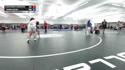 125 lbs Cons. Quarters - Cuauhtemoc Cervantes, South San Francisco Gator Wrestling vs Kaden Cryer, Team So Cal Wrestling Club