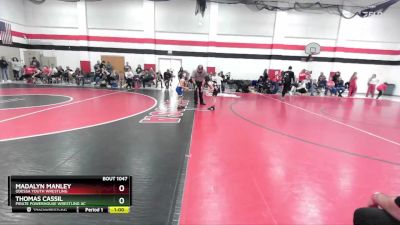 60A Cons. Round 1 - Thomas Cassil, Pirate Powerhouse Wrestling Ac vs Madalyn Manley, Odessa Youth Wrestling