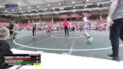 75 lbs Quarterfinal - Harmony Lorenzo-DeHerrera, Duran Elite vs Brooklynn White, Turner Wrestling Club