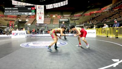 Cadet Boys Lower - 126 lbs Cons. Round 4 - Michael Cantu, Kerman High School Wrestling vs Alex De Castro