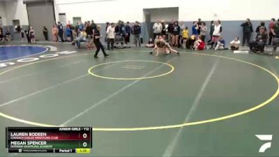 112 lbs Rr3 - Lauren Bodeen, Chugach Eagles Wrestling Club vs Megan Spencer, Interior Grappling Academy