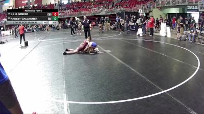 82 lbs 7th Place Match - Julia Streff, CWO vs Hadley Gallagher, Hawks Wrestling Club (Lincoln) - Girls