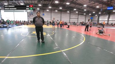 88 lbs Round 2 - 10:30am Friday - Levi Ormsby, Iowa Black vs Uriah Barabin, Rough House W.C., CA