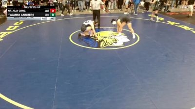 130 lbs Champ. Round 3 - Alanna Carlberg, Unattached vs Natalia Cruz, Unattached