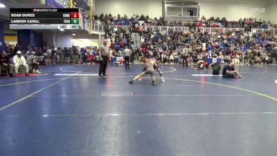 139 lbs Consy 1 - Roan Dukes, Homewood Flossmoor-IL vs Landon Cahill, Frank Cox-VA