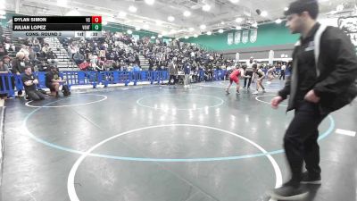 157 lbs Cons. Round 3 - Dylan Simon, Village Christian vs Julian Lopez, Ventura