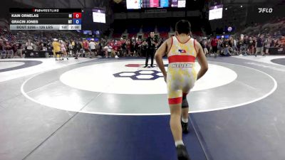 126 lbs Champ. Rd Of 128 - Kain Ornelas, NE vs Gracin Jones, MT