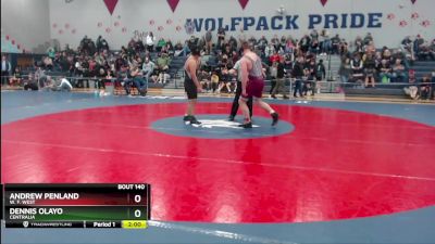 220 lbs Semifinal - Andrew Penland, W. F. West vs Dennis Olayo, Centralia