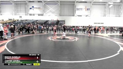 78 lbs Semifinal - Rocco Augello, B2 Wrestling Academy vs Carter Leavell, Bulldogs Youth Wrestling