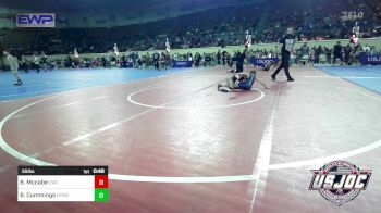 55 lbs Semifinal - Brooks Mccabe, Cowboy Wrestling Club vs Beckham Cummings, Newcastle Youth Wrestling