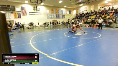 157 lbs Cons. Round 3 - Alex Heang, La Mirada vs Daniel Barry, West Torrance