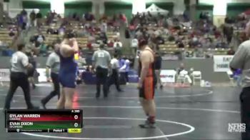 A 285 lbs Cons. Round 1 - Evan Dixon, Sycamore vs Dylan Warren, Cascade