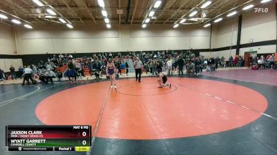 106 lbs Semifinal - Wyatt Garrett, Campbell County vs Jaxson Clark, Park / Sweet Grass Co