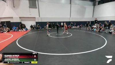 85 lbs Cons. Round 3 - Jasper Barron, Dragon Youth Wrestling vs Gunner Wyrick, Amped Wrestling Club