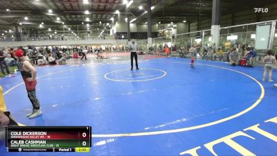 75 lbs Finals (2 Team) - Caleb Cashman, GREAT BRIDGE WRESTLING CLUB vs Cole Dickerson, SHENANDOAH VALLEY WC