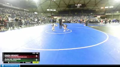 82 lbs Champ. Round 1 - Owen Mendez, Thunder Mountain Wrestling Club vs Duncan Weaver, Mat Rats Rebooted