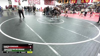 285 lbs Quarterfinal - Temuulen Bolor-Erdene, West Torrance vs Martin Gonzales, Western