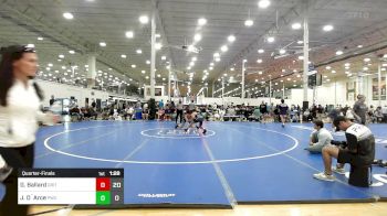 128 lbs Quarterfinal - Gabe Ballard, Grit Mat Club vs Justin D`Arce, Prime Wrestling Club Black