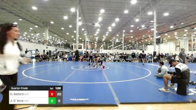 128 lbs Quarterfinal - Gabe Ballard, Grit Mat Club vs Justin D`Arce, Prime Wrestling Club Black