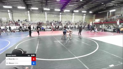 130 kg Consolation - Jackson Roorda, WAR Wrestling Club vs Hudson Mazur, Cornerstone