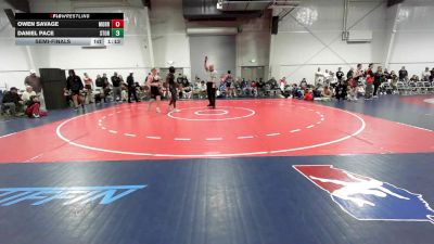 150 lbs Semifinal - Owen Savage, Morris Fitness Black MS vs Daniel Pace, Storm MS
