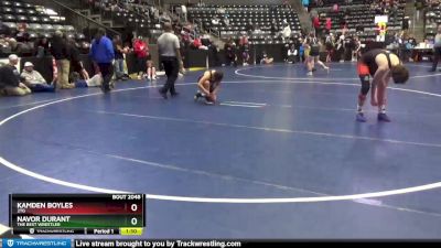 130 lbs Cons. Round 4 - Kamden Boyles, 2TG vs Navor Durant, The Best Wrestler