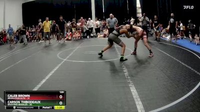 120 lbs Semis (4 Team) - Caleb Brown, Revolution Elite vs Carson Thibodeaux, Backyard Brawler