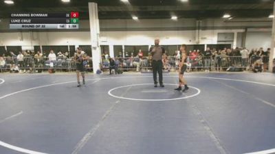 90 lbs Round Of 32 - Channing Bowman, OK vs Luke Cruz, CA