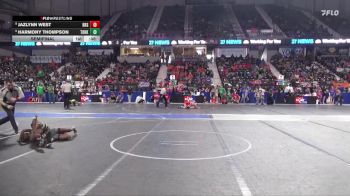 90 lbs Semifinal - JazLynn West, RSA Red Storm vs Harmony Thompson, Team Of Hard Knox