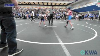 80 lbs Quarterfinal - Temperance Vanvder, Lone Grove Takedown Club vs Gannon Lynn, Noble Takedown Club