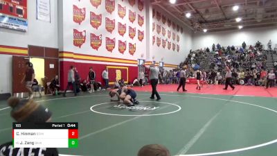 165 lbs Cons. Round 3 - Jay Zang, Columbus Bishop Hartley vs Carter Hinman, Berea-Midpark