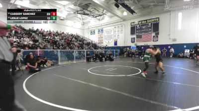 120 lbs Champ. Round 1 - Cassedy Sanchez, Schurr vs Leslie Lopez, Foothill (Santa Ana)