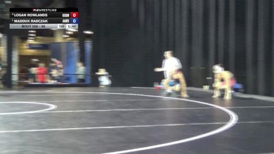 96 lbs Cons. Semis - Logan Rowlands, Ohio Crazy Goats Wrestling vs Maddux Rabczak, Alber Athletics Wrestling Club