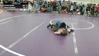 101.8-110.5 lbs Champ. Round 2 - Denym Thurman, Southwest Wrestling Club vs Colton Hering, Liberty Warriors Wrestling Club