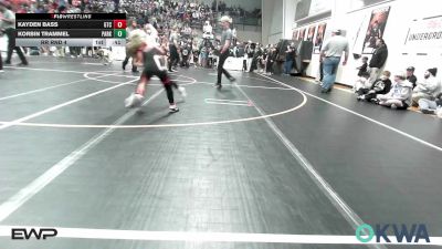 60 lbs Rr Rnd 4 - Kayden Bass, Grove Takedown Club vs Korbin Trammel, Park Hill Grappling Club