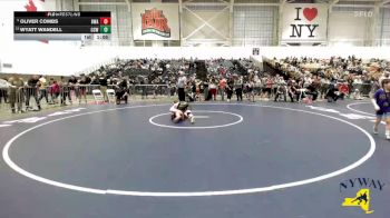 120 lbs Champ. Round 1 - Oliver Combs, B2 Wrestling Academy vs Wyatt Wandell, Copper City Wrestling