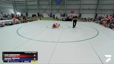 120 lbs Placement Matches (16 Team) - Alex Oedekoven, South Dakota Blue vs Keagan Sieracki, Team Texas A