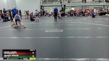 72 lbs Round 3 (4 Team) - Quinn Larsen, Mat Warriors Red vs Braden Smigler, Wall