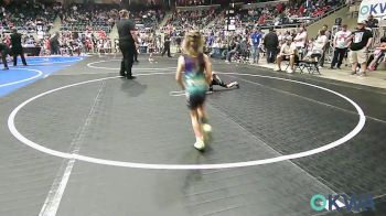 46 lbs Quarterfinal - Bayleigh Brownell, Salina Wrestling Club vs Felicity Cochran, Little Axe Takedown Club