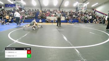 70 lbs Quarterfinal - Carlos Cabrera, Warner Eagles Youth Wrestling vs Trigg Osborne, Keystone Wrestling Club