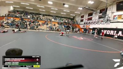 59 lbs Cons. Round 2 - Jamen Crosby, North Big Horn Rams vs Owen Coughanour, Riverton USA Wrestling