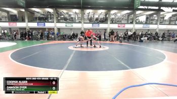 67-72 lbs Quarterfinal - Dawson Dyer, Mattoon Youth WC vs Cooper Alger, Taylorville Wrestling Club