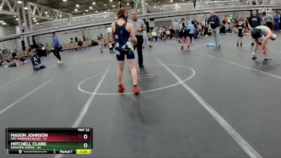 130 lbs Placement (4 Team) - Mitchell Clark, Dragons United vs Mason Johnson, Mat Warriors Black